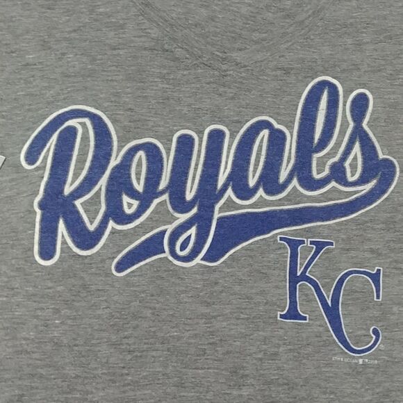 5th & Ocean Kansas City Royals Grey Short Sleeve V Neck Top M - Picture 7 of 10